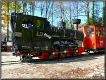 Zahnrad Dampflok Z 12 mit Leicht�lfeuerung f�hrt mit zwei Vorstellwagen von St.Wolfgang auf den Schafberg.
14.10.2007
