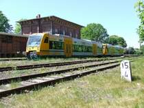 Ein Zug der ODEG zwischen Zarrentin und Hagenow im Bahnhof Wittenburg. ( 05.05.2007 Bahnhofsfest Zarrentin )