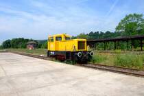 Eine Momentan in Schmalkalden abgestellte Baulok 