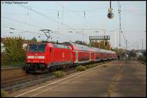 146 227-4 durchf�hrt am Abend des 13.10.07 mit einer Doppelstockwagen-Garnitur schiebend den S-Bahn-Halteounkt Esslingen-Oberesslingen mit Fahrtrichtung (S�d-)Osten (so besser, Martin ;-)...?).