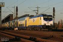 Metronom 146 533 am Abend des 22.10.2007 bei den S�derelbbr�cken. www.bahnpix.de