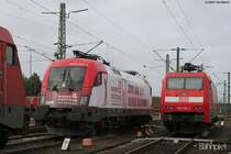 1016 047  Wiener St�dtische  und 152 132 stehen am 12.10.2007 abgestellt in Maschen Rbf. www.bahnpix.de