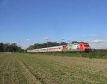 101 122  China Airlines/Taiwan  zieht am 21.10.2007 den IC 2115 nach Stuttgart s�dlich des Bf Br�hl.