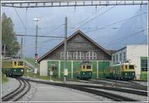 Nach der Spitzkehre in Grindelwald Grund f�hrt der BDhe 4/4 115 weiter nach Grindelwald, wo Anschluss an die BOB nach Interlaken-Ost besteht. (11.10.2007)