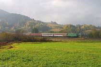 EU07-030 mit Eilzug  Goral  Zilina-Katowice in Mil�wka am 21.10.2007r. 