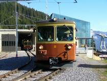 BLM - Triebwagen BDe 4/4  22 beim verlassen des Umsteigebahnhofs unterwegs nach M�rren am 02.09.2007