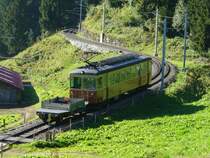 BLM - Triebwagen BDe 4/4  23 mit Gep�cktransportwagen unterwegs am 02.09.2007