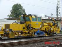 Schotterplaniermaschine SSP 110 SW von der DB Gleisbau GmbH. Abgestellt in Schwerte (Ruhr). 27.10.2007.