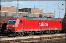 185 184-9 stand am 31.07.07 mit einem Kesselwagenzug angeb�gelt im G�terbereich von Ingolstadt.