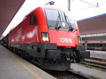 BR 1116 015-7 mit InterCity 345  Avala  nach Belgrad/Beograd �ber Gy�r und Budapest Keleti p�lyaudvar. Aufgenommen am 20.10.2007 Wien Westbahnhof