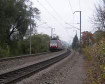 E-Lok der BR 4000 mit Dostos in der N�he von Lintgen am 28.10.07.
