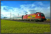 GySEV Taurus 1116 060 f�hrt mit EC 32 Allegro Stradivari von Villach nach Wien.
Zeltweg 28.10.2007