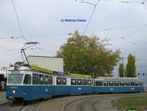 VBZ Be 4/6 mit B 769 in Tiefenbrunnen am 26.10.07 ( Mittlerweilen eine Seltenheit in Z�rich)