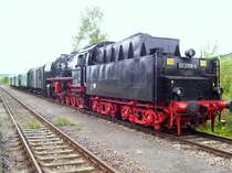 Sonderzug der Traditionsgemeinschaft 50 3708 e.V. Halberstadt im Bahnhof Karsdorf; 08.09.2007
