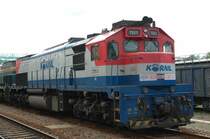 Diesellok im Bahnhof Andong/S�dkorea. Aufnahme am 9.6.2007
