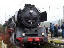 BR 50 mit einem Sonderzug zum Br�ckenfest in Wuppertal-Oberbarmen am 28.10.2007