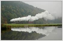 44 1486 bei den Fischteichen n�chst Schwallungen vor Wasungen auf dem Weg nach Walldorf am 2. Plandampftag im Werratal am 12.10.2007 aufgenommen. Ein Foto von dieser Stelle gibt es hier ja schon. Mir gef�llt das Bild, obwohl ich etwas fr�her h�tte ausl�sen sollen.