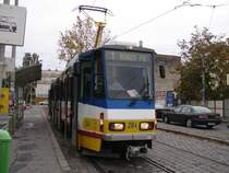 Eine Tatra Stra�enbahn am Bahnhof Szeged in Ungarn. Aufgenommen am 22.10.2007