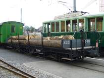 BC - G�terwagen O  810  ( ex MOB ) im Bahnhof von Blonay am 09.09.2007