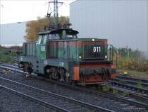 RBH 011 (Henschel 1984 E1200 1600kW)  durchf�hrt den Bf Recklinghausen S�d richtung Recklinghausen-Hochlarmark. 6.11.07