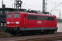 Diese 151 steht abgestellt im Betriebswerk Oberhausen Osterfeld. Das Foto stammt vom 05.11.2007