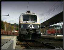 A1 Werbelok 1116 280 wartet auf ihren n�chsten Einsatz in Leoben Hbf.
7.11.2007