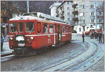 Letzte Fahrt eines Gleichstromtriebwagens zwischen Arosa und Chur, hier der ABDe 4/4 483, bei Ankunft in Chur am Morgen des 29.11.1997. 