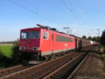 BR 155 087-0 k�mpft sich mit schwerem G�terzug die Hagener Steigung hinauf...