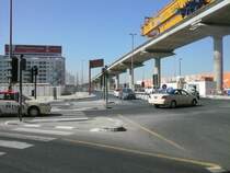 Die Baustelle der roten Linie am 31.10.2007 bei der Mall of the Emirates