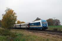 223 066 (ALEX-Schriftzug) mit Alx 86707 bei Schwabhausen (27.10.2007)