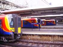 Blick �ber einen Teil von London-Waterloo. 24.10.07