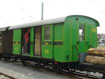 BC - Gep�ckwagen FZ 36  ( ex GFM ) im Bahnhof von Blonay am 09.09.2007