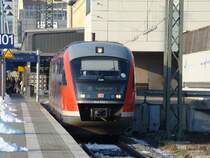 BR 642 092-1 als RB 37423 nach Ingolstadt Hauptbahnhof �ber Aichach. Aufgenommen am 18.11.2007 Augsburg Hauptbahnhof