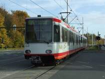Eine U35 f�hrt aus der U-Bahn Station Wasserstra�e in Richtung Hustadt (31.10.2007)