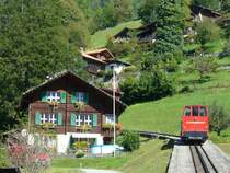 BRB - Bauzug mit Diesellok Hm 2/2 10 Unterwegs zum Talbahnhof in Brienz am 13.09.2007