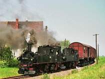 99 1584 und 99 1582 in Schweta (5. Juli 1991)