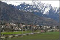 Rheintalexpress bei Zizers mit Re 4/4 II. (21.11.2007)