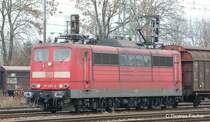 151_085 bei der Ausfahrt => Bamberg Kbs 820 im Bhf Lichtenfels 
( ein Dank an den Lokf�hrer der etwas langsamer anfuhr so das ich noch ein Bild machen konnte) 22.11.2007