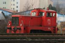 Die V22 des FEW Blankenburg bei Rangierfahrten auf dem G�terbahnhof Blankenburg/Nord; 28.11.2007