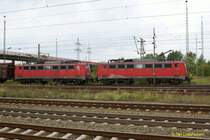 2.09.2007: Br 140 782-4 und 140 783-2 beim durchfahren des Lehrter G�terbahnhofs.