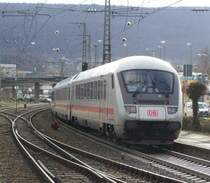 Dieser InterCity fuhr am 5.Dezember 2007 von N�rnberg Hbf nach Karlsruhe Hbf. Hier bei der Ausfahrt aus Aalen.