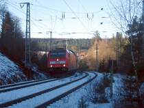 146 232-4 mit dem IRE 4711 am km B�31 5.12.07.Genau vor einem JAhr wurden dei ersetn Dostos in den Umaluf eingeschert