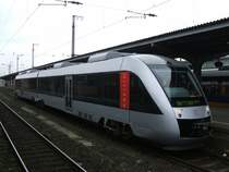 Die ABELLIO Lints (ersetzt f�r kurze Zeit durch ABELLIO Stadler Flirt`s) fahren wieder nach l�ngerer Pause als RB 46  Nokia-Bahn  die Strecke Bochum-Gelsenkirchen-Bochum,im Bild der Lint  Herne  BR VT 11 003-2 mit VT 11 003-1 in Wanne Eickel Hbf. in Richtung Gelsenkirchen. (06.12.2007)