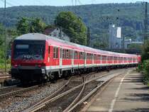 Sommer 2007 - Ein RegionalExpress bei der Ausfahrt aus Aalen in Richtung Stuttgart Hbf.