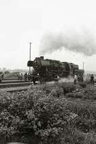 BR 52 in D�rrr�hrsdorf zum Sterntreffen um 1988 (an der Strecke Pirna-Neustadt/Sa)