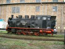 Werklok 10 der Mansfelder Bergwerksbahn in Klostermannsfeeld, Oktober 2005