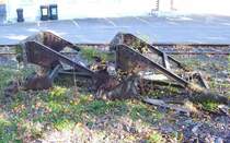 Zwei alte Prellb�cke in Wiesbaden Ost Gbf; 23.10.2007