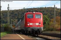 115 230-0 am 29.09.07 mit PbZ 77654, aufgenommen bei der Durchfahrt des Hp Urspring in Richtung Stuttgart.