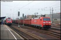 152 046-9 zieht am Abend des 02.10.07 FZT 56080 nach Stuttgart-Hafen aus dem Aalener Bahnhof.