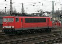 Einfahrt zur Wochenendruhe in die Abstellgruppe in Wanne-Eickel Hbf., 155 099-5 ohne DB- und Railionlogo. 29.12.2007
